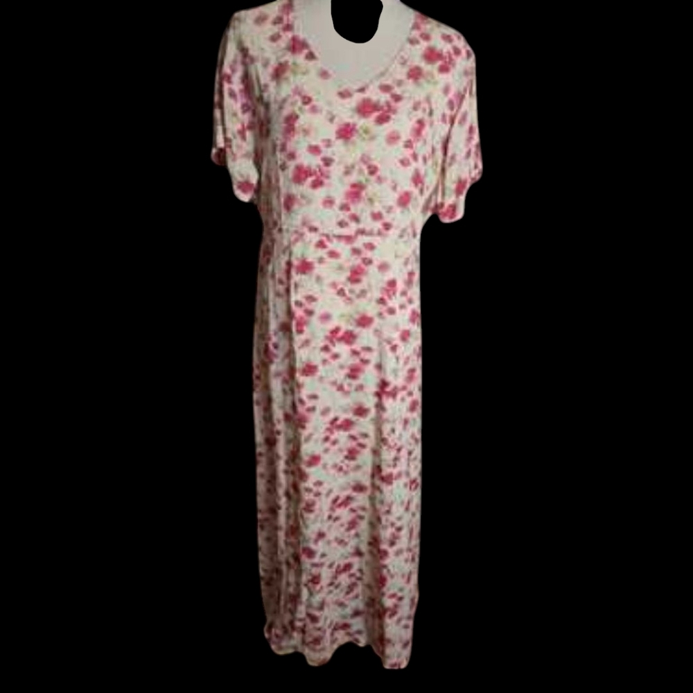 April Cornell Pink Floral Maxi Dress